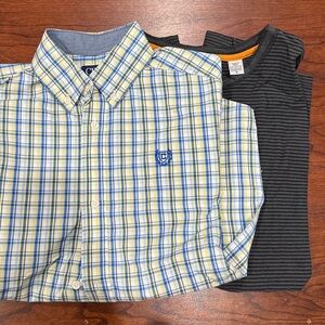 Boys medium 10/12 dress shirt and small long sleeve shirt